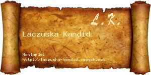 Laczuska Kandid névjegykártya
